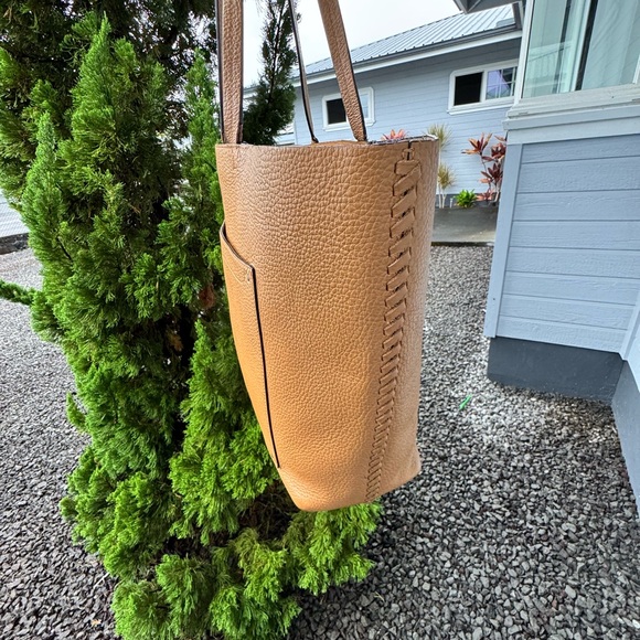 Rebecca Minkoff Tan Pebbled Leather Tote Bag - Picture 14 of 15